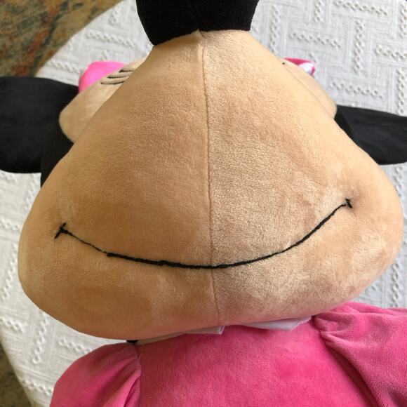 Disney Baby Minnie Mouse Jumbo Plush 36in 2012 Pink Polka Dot Bow Nursery Decor - Picture 5 of 11